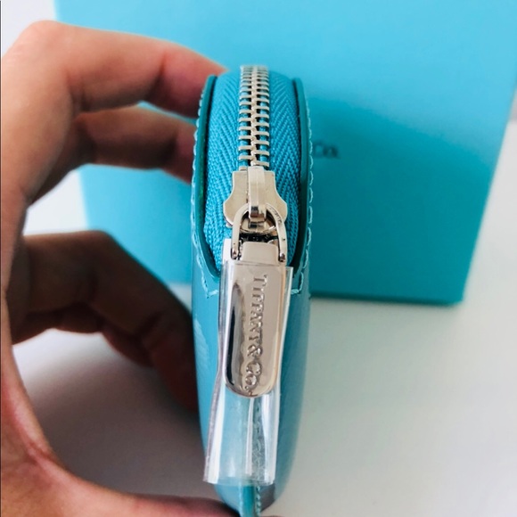 Tiffany Zip Coin Purse Pouch Teal/Tiffany Blue - Picture 6 of 6